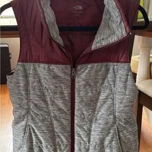 The North Face Women's Maroon and Heather Gray Vest